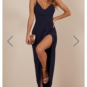 NWT Showpo “Lucky Day” Maxi Dress in Navy